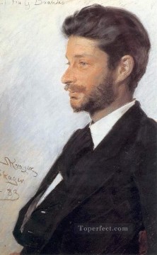 ペダー・セヴェリン・クロイヤー Painting - ゲオルク・ブランデス 1883年 ペダー・セヴェリン・クロイヤー